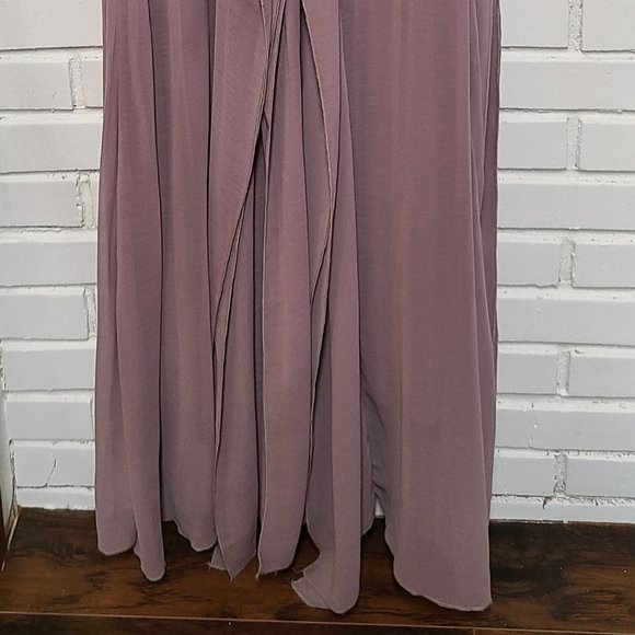 Formal lavender mauve ruffle dress - Picture 7 of 8